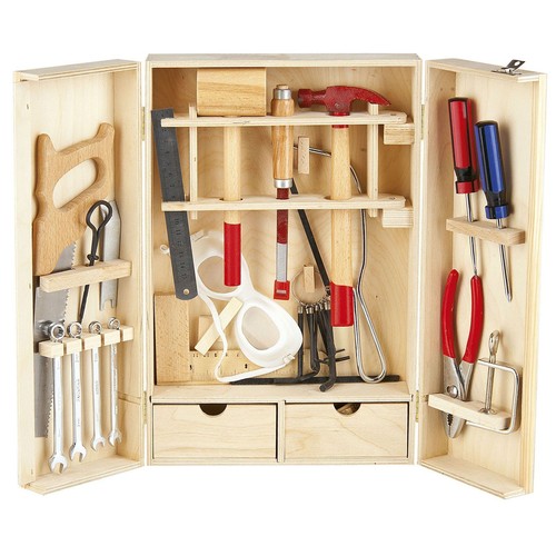 Kids tool kit wooden building - wooden,