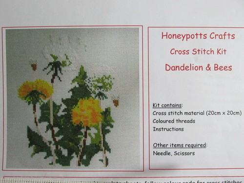 Dandelion bees cross - bees, stitch