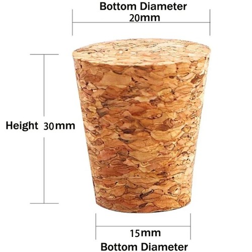 10x tapered cork plugs - cork, wooden