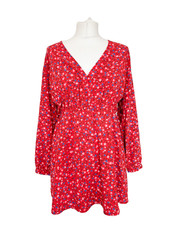 Zara Red Ditsy Floral Dress