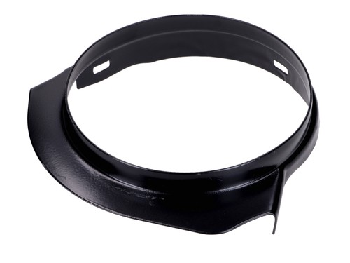 Black plastic engine cover for