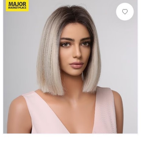 Short blonde wig for - blonde,