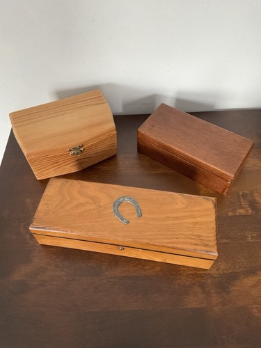 Antique hinged wooden boxes - antique,