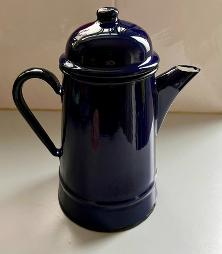 Vintage dark blue - dark, enamel