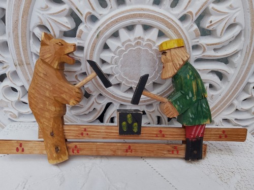 Antique carved wooden - wooden, black