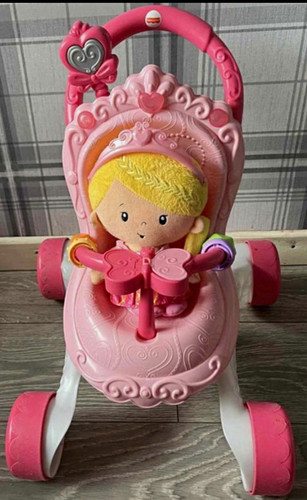 Pink white plastic doll - &,