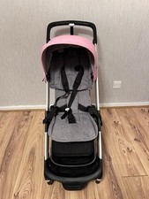 Bugaboo Ant Lightweight Pram cabin/travel stroller Grey/Pink with footrest