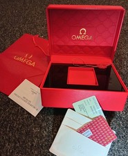 Used Watch Box of OMEGA CLassic with Booklet In Excellent Condition