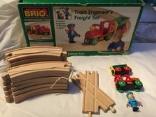Brio Wooden Railway System  33024 Good condition boxed train engineer freight