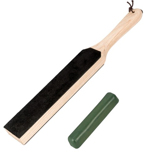 Leather strop 35x50cm wood - leather,