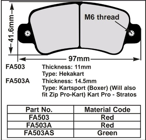 Ebc fa503 kart - kart, brake