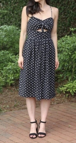 Black and white polka dot - black,