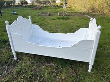 Antique Pine Sleigh Bed Single