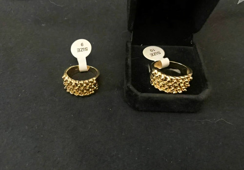 Gold plated keeper - gold, ring