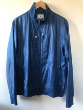 Y-3 adidas Blue Windbreaker Bomber Jacket SideLogo Size L/G Excellent Condition 