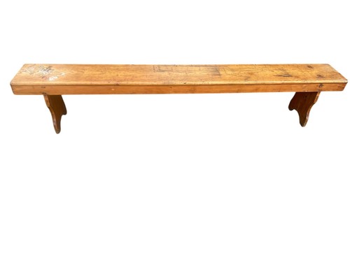 Victorian school pine bench - pine,
