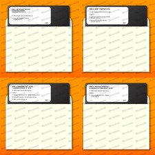 Amstrad PC-1512 System Disk Set of 4 - 5.25" DSDD Floppy Disk 46001-46004