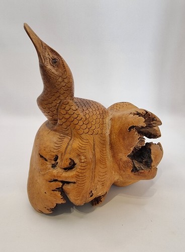 Vintage hand carved burl wood - vintage,