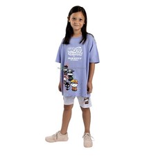 Naruto Shippuden X Sanrio Hello Kitty Girl Set Size 4-16 T Shirt Top Bike Shorts