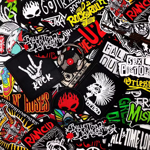 Rock music band embroidered - rock,