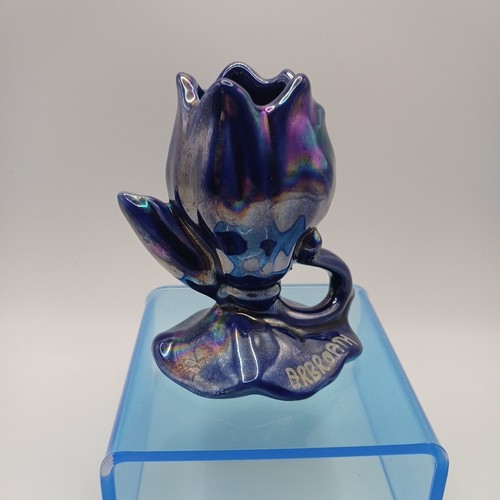 Vintage blue lustre - blue, vase