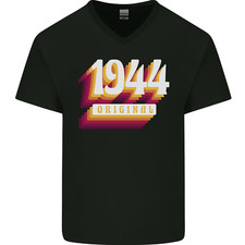 Retro 81st Birthday Original 1944 Mens V-Neck Cotton T-Shirt