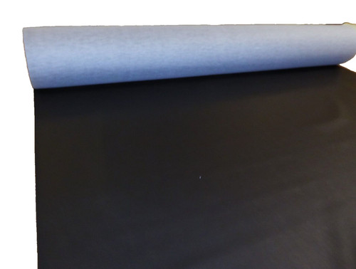 Black faux leather fabric - black,