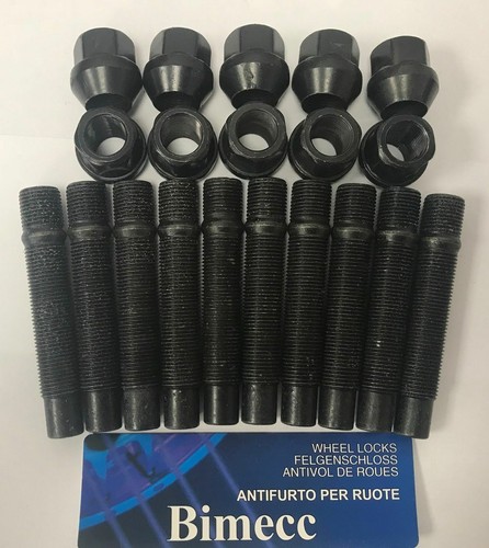 Alloy wheel studs open - +, nuts