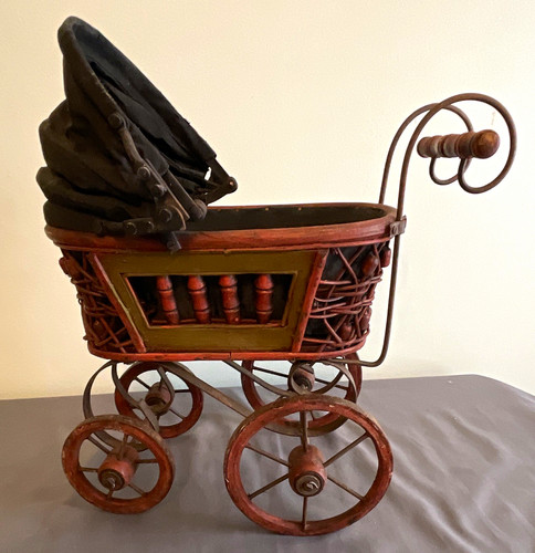 Vintage doll stroller pram - vintage,