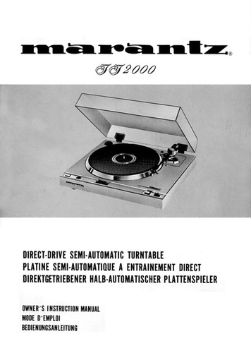 Marantz tt2000 turntable - tt2000,