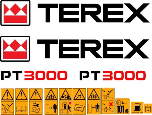 Terex pt3000 dumper decals - pt3000,