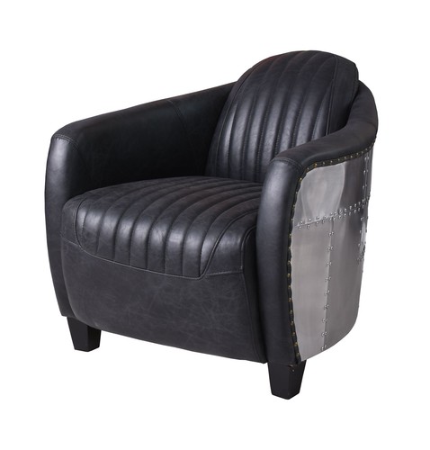 Real leather club chair - real,