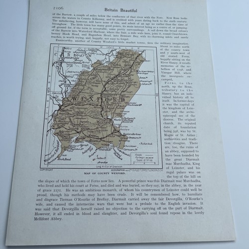 1923 map county wexford - map,