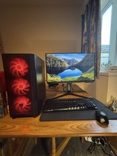 Gaming PC with Monitor, Keyboard, Mouse, Headphones
