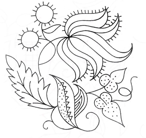 Vintage embroidery crewel work - crewel,