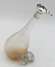 A/F CHRISTOPHER DRESSER STYLE HUKIN & HEATH SILVER & GLASS OIL DECANTER 1893