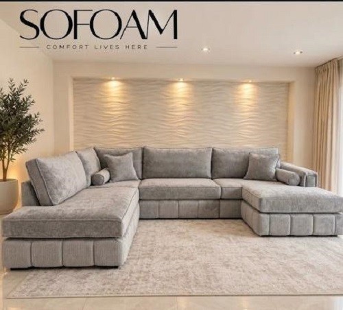 Lilly modular sofa grey plush - sofa,