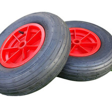 2 x Pneumatic Dinghy Trolley Wheels - Heavy Duty 4 Ply
