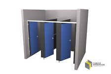 Triple Enclosed Toilet Cubicle