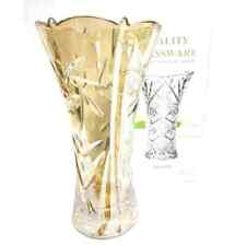 Heavy Large Lead Free Smoky Gold Glass Vase Flower Vase Home Decor