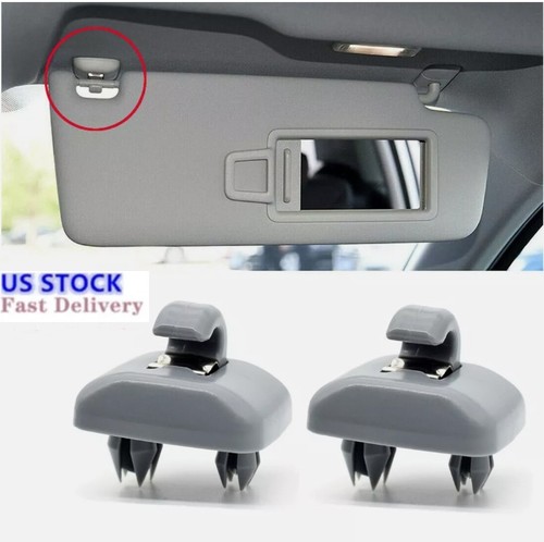 2pcs sun visor gray - gray, clip