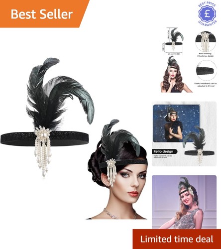 Elegant 1920s flapper headband - flapper,