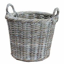 White Wash Rattan Round Wicker