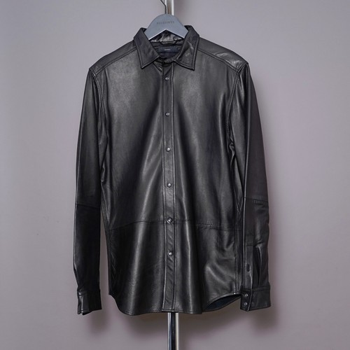 Diesel leather shirt jacket - diesel,