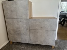 IKEA Besta Grey/Light Wood