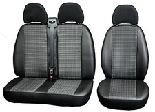 Bus Custom Car Seat Covers 1+2 Faux Leather Seat Covers-Prime for VW T5   