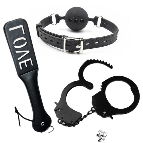 Sexy bondage set metal - metal, black