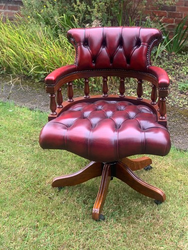 Vintage leather chesterfield - vintage,