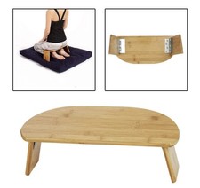 Meditation Bench Foldable Sturdy Kneeling Stool for Low Seat Teahouse Prayer