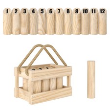 SPORTNOW Molkky Game, Wooden